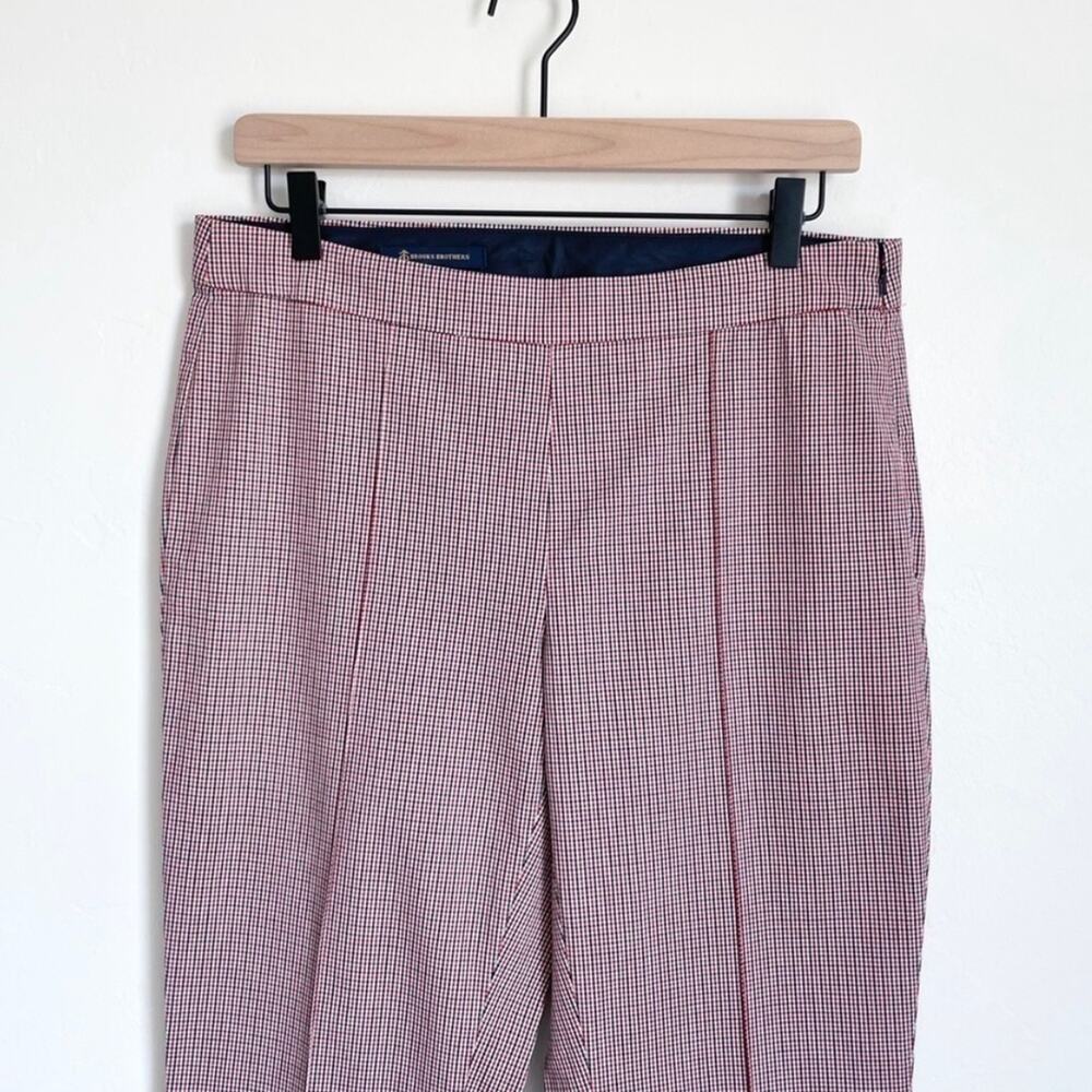 Brooks Brothers Red Plaid Checkered Cropped Ankle Pants